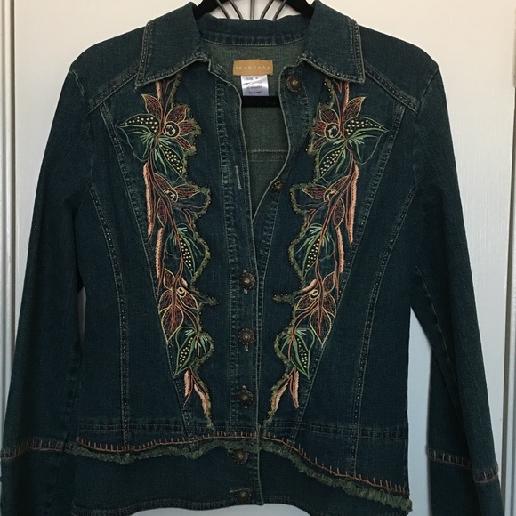 Seandara Jackets & Blazers - Seandara Embroidered Jean Jacket